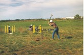 Verical seismic profile survey conducted at Tinker AFB, OK. Survey objective was to tie seismic data to depth.